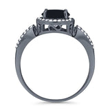 Art Deco Round Natural Stone Split Shank Ring