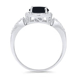 Art Deco Round Natural Stone Split Shank Ring