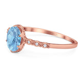 Art Deco Oval Natural Stone Beaded Ring