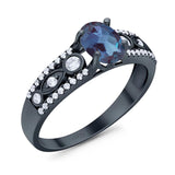 Vintage Style Oval Natural Stone Ring