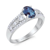 Vintage Style Oval Natural Stone Ring