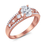 Vintage Style Oval Natural Stone Ring