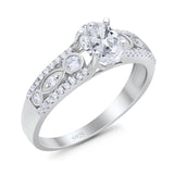 Vintage Style Oval Natural Stone Ring