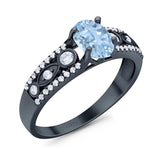 Vintage Style Oval Natural Stone Ring