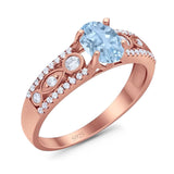 Vintage Style Oval Natural Stone Ring