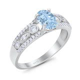 Vintage Style Oval Natural Stone Ring