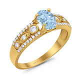 Vintage Style Oval Natural Stone Ring