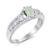 Vintage Style Oval Natural Stone Ring