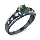 Vintage Style Oval Natural Stone Ring