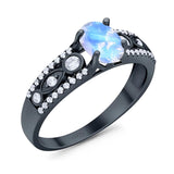 Vintage Style Oval Natural Stone Ring