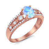 Vintage Style Oval Natural Stone Ring