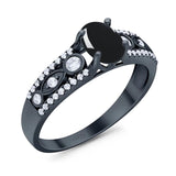 Vintage Style Oval Natural Stone Ring