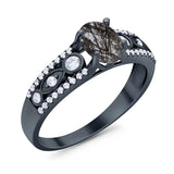 Vintage Style Oval Natural Stone Ring