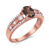Vintage Style Oval Natural Stone Ring