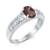 Vintage Style Oval Natural Stone Ring