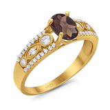 Vintage Style Oval Natural Stone Ring