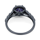 Vintage Style Round Natural Stone Sparkling Ring