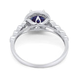 Vintage Style Round Natural Stone Sparkling Ring