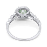 Vintage Style Round Natural Stone Sparkling Ring