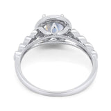 Vintage Style Round Natural Stone Sparkling Ring