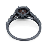 Vintage Style Round Natural Stone Sparkling Ring