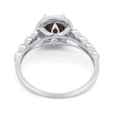 Vintage Style Round Natural Stone Sparkling Ring