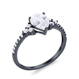 Pear Teardrop Natural Stone Wedding Ring