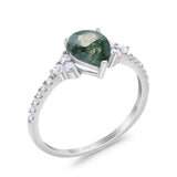 Pear Teardrop Natural Stone Wedding Ring