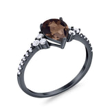 Pear Teardrop Natural Stone Wedding Ring