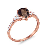 Pear Teardrop Natural Stone Wedding Ring
