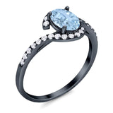 Oval Natural Stone Curved Art Deco Ring