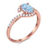 Oval Natural Stone Curved Art Deco Ring