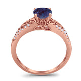 Vintage Style Round Natural Stone Ring