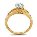 Vintage Style Round Natural Stone Ring