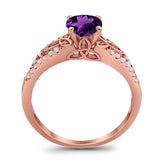 Vintage Style Round Natural Stone Ring