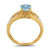 Vintage Style Round Natural Stone Ring