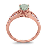 Vintage Style Round Natural Stone Ring