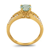 Vintage Style Round Natural Stone Ring