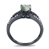 Vintage Style Round Natural Stone Ring