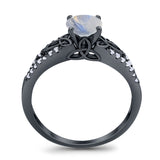 Vintage Style Round Natural Stone Ring