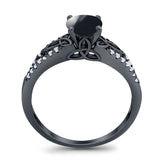 Vintage Style Round Natural Stone Ring