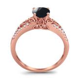 Vintage Style Round Natural Stone Ring