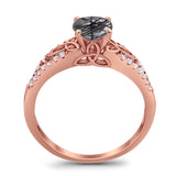 Vintage Style Round Natural Stone Ring