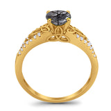 Vintage Style Round Natural Stone Ring