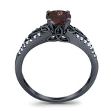 Vintage Style Round Natural Stone Ring