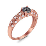 Vintage Style Round Natural Stone Solitaire Ring