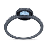 Art Deco Oval Natural Stone Solitaire Ring