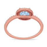 Art Deco Oval Natural Stone Solitaire Ring