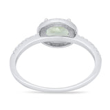 Art Deco Oval Natural Stone Solitaire Ring