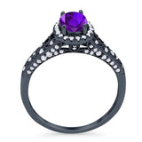 Vintage Style Oval Natural Stone Art Deco Ring